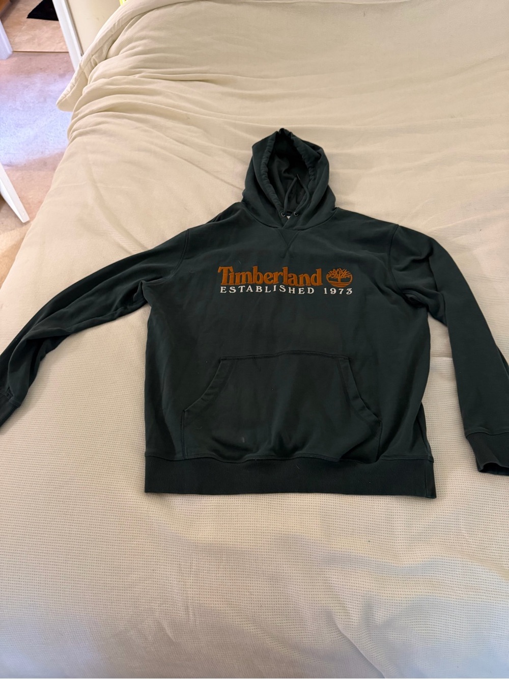 Timberland Established 1973 Dark Green Logo Hoodie